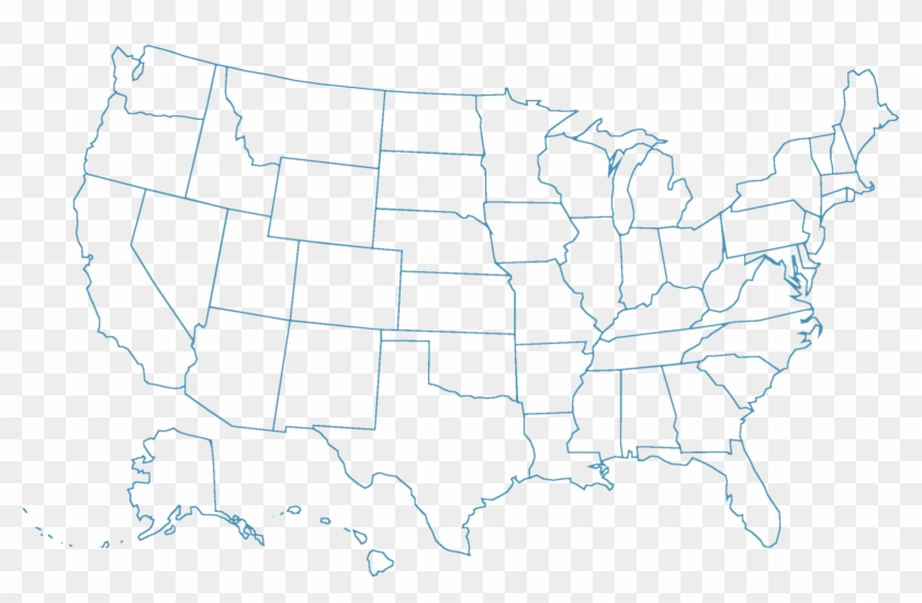 United States Map. Not Labeled