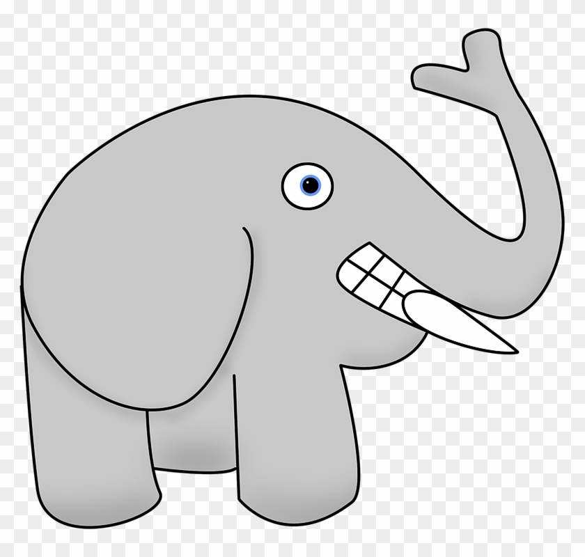 Elephant Cartoon Animal Angry Drawing Character - ช้าง ภาร์ตูน Png