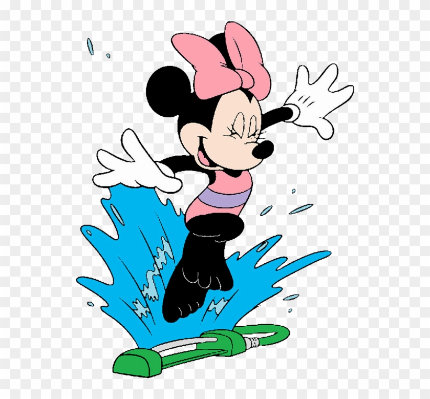 Minnie Mouse Beach Clipart Clipart Swimming Mickey - Minnie Mouse Clipart  Beach, HD Png Download - 564x718(#3816445) - PngFind