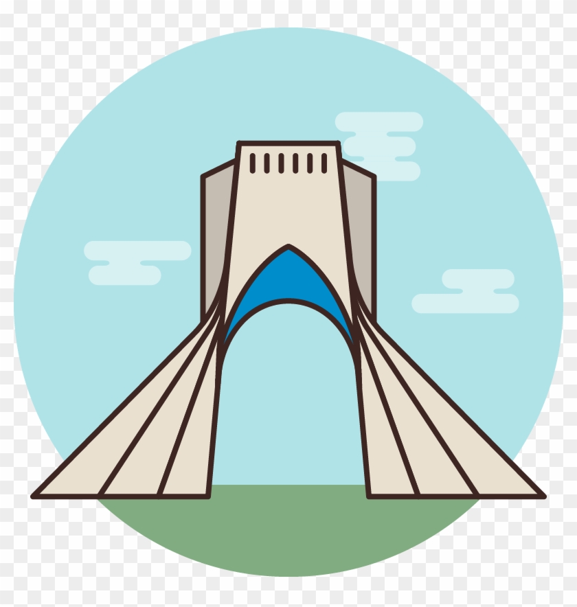 List Of Tehran City Tours Azadi Tower Vector HD Png Download