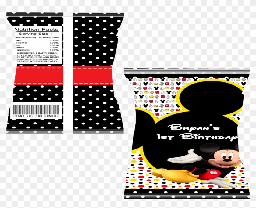 Mickey Mouse Chip Bag Photo Graphic Design HD Png Download 