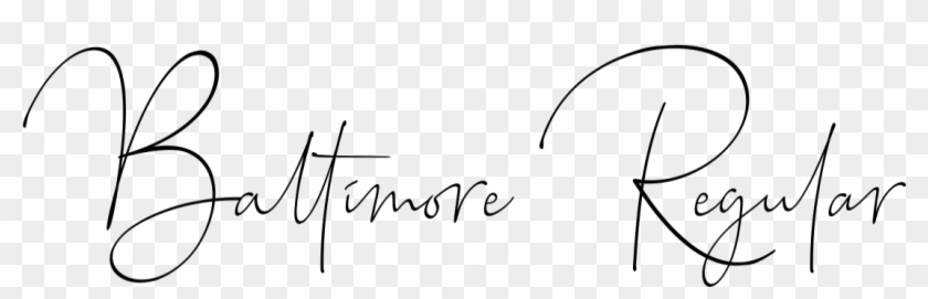 Baltimore Regular - Calligraphy, HD Png Download - 1107x438(#3838937 ...