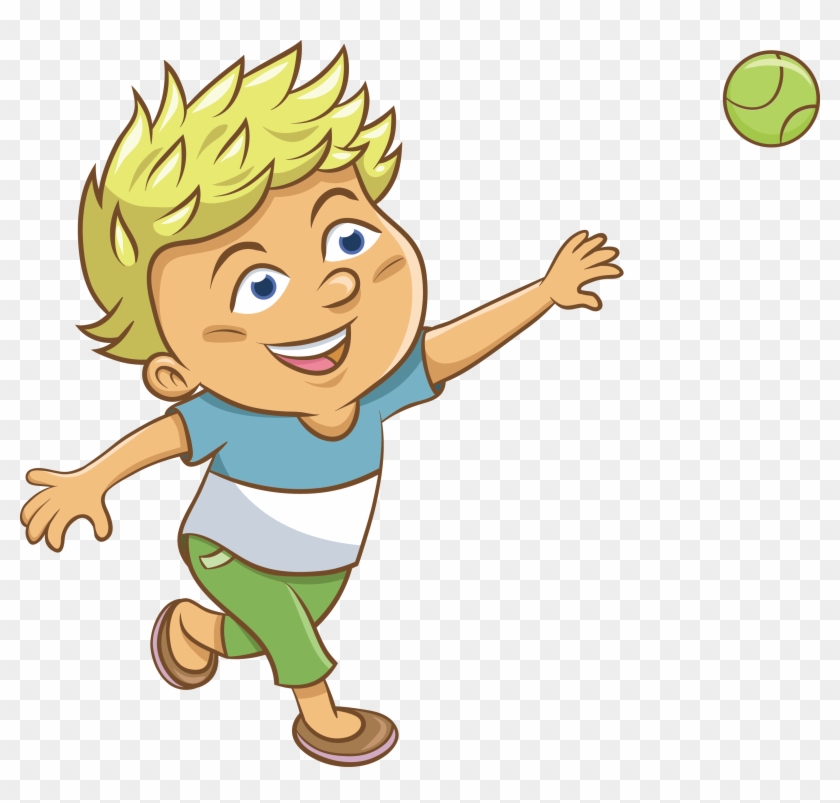Boy Clip Art Throw A Vector Transprent Throwing A Ball Clipart, HD