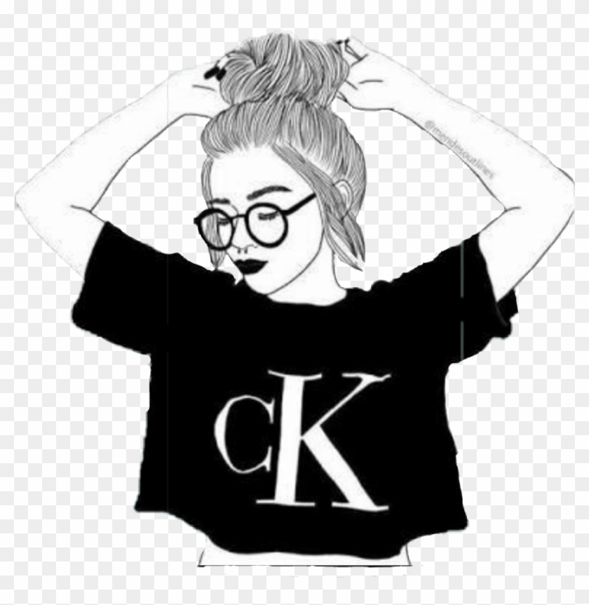 1 #girl #nerd #cartoon - Calvin Klein, HD Png Download -  1024x1024(#3874995) - PngFind