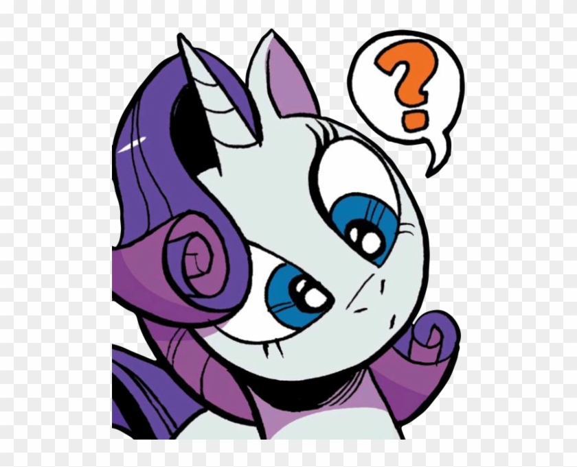 Cropped, Head Tilt, Idw, Pony, Question Mark, Rarity, - Cartoon, HD Png ...