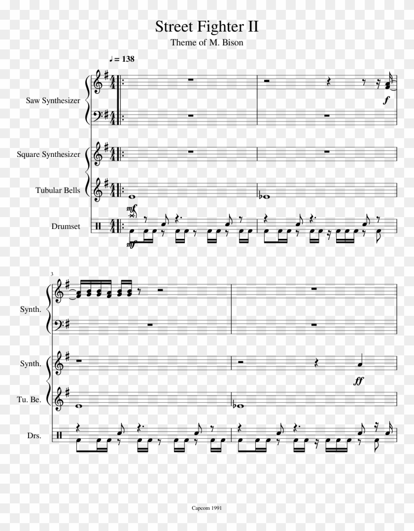 Street Fighter II - Guile's Theme Sheet music for Piano