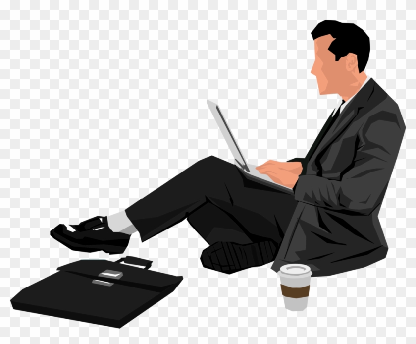 Laptop Employment Job Cartoon Computer Person Using Laptop Png