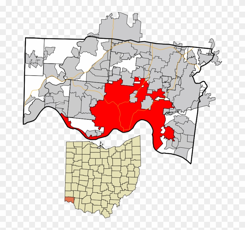 Population Hamilton County Ohio Map HD Png Download 800x710