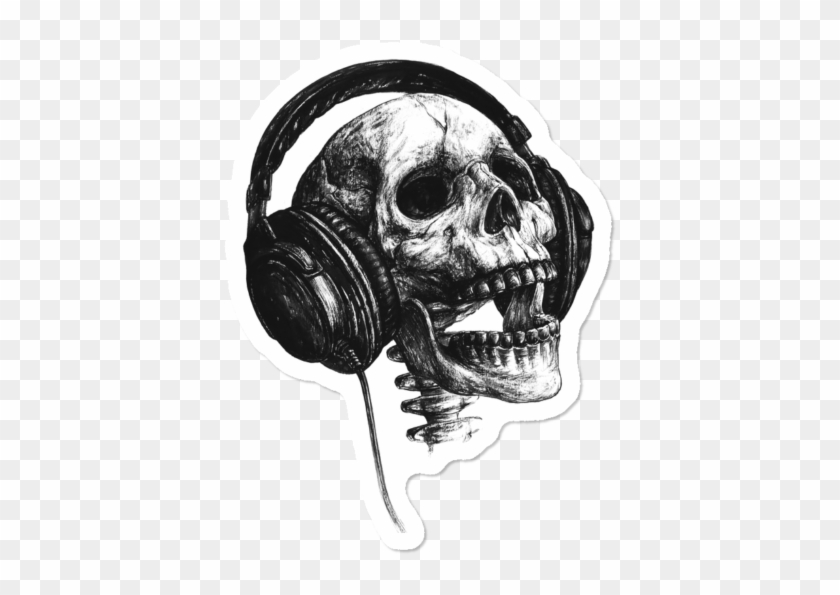 Music Forever - Skull With Headphones, HD Png Download - 650x650 ...