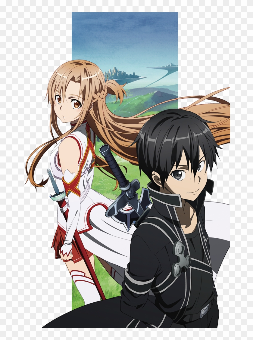 Asuna And Kirito 刀劍 神域 手機 桌布 Hd Png Download 6x1050 Pngfind