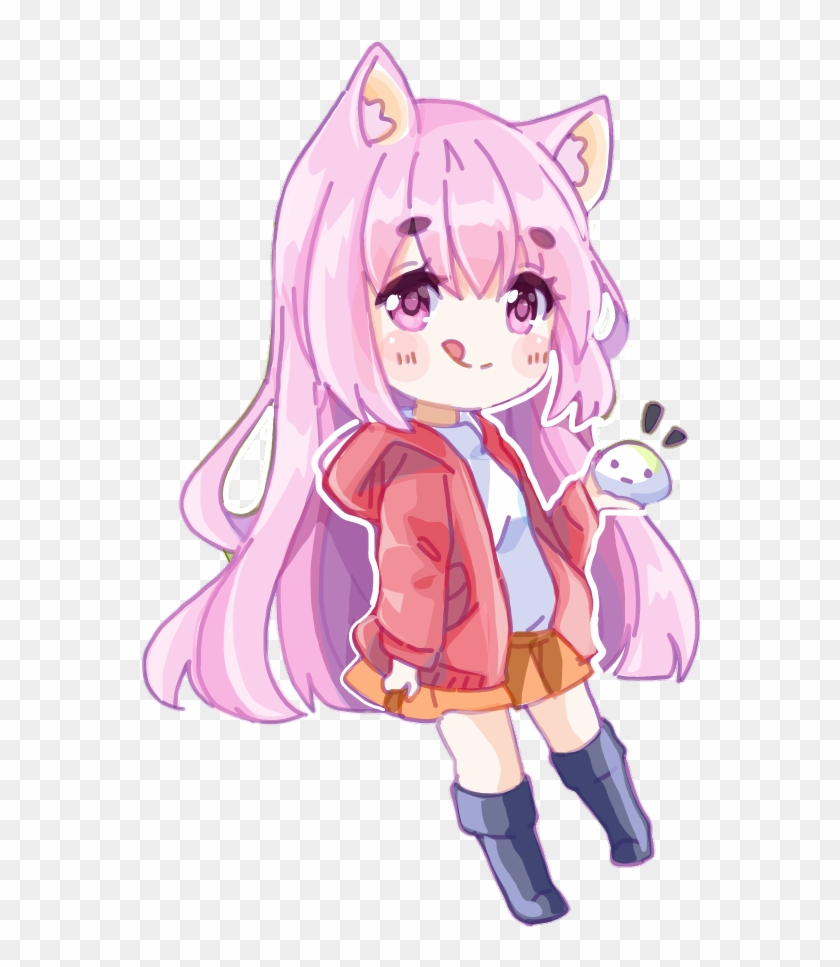 cute chibi anime cat girl