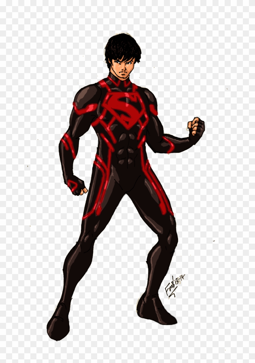 Superboy New 52 Wallpaper For Android Superboy Red And Black Costume Hd Png Download 703x1135 3938674 Pngfind