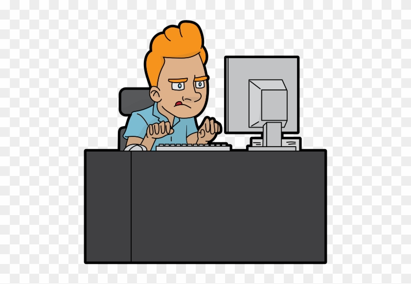 Frustrated Cartoon Guy Using A Computer - Cartoon, HD Png Download - 528x599(#3949486) - PngFind Frustrated Cartoon Guy Using A Computer - Cartoon, HD Png Download - 528x599(#3949486) - PngFind