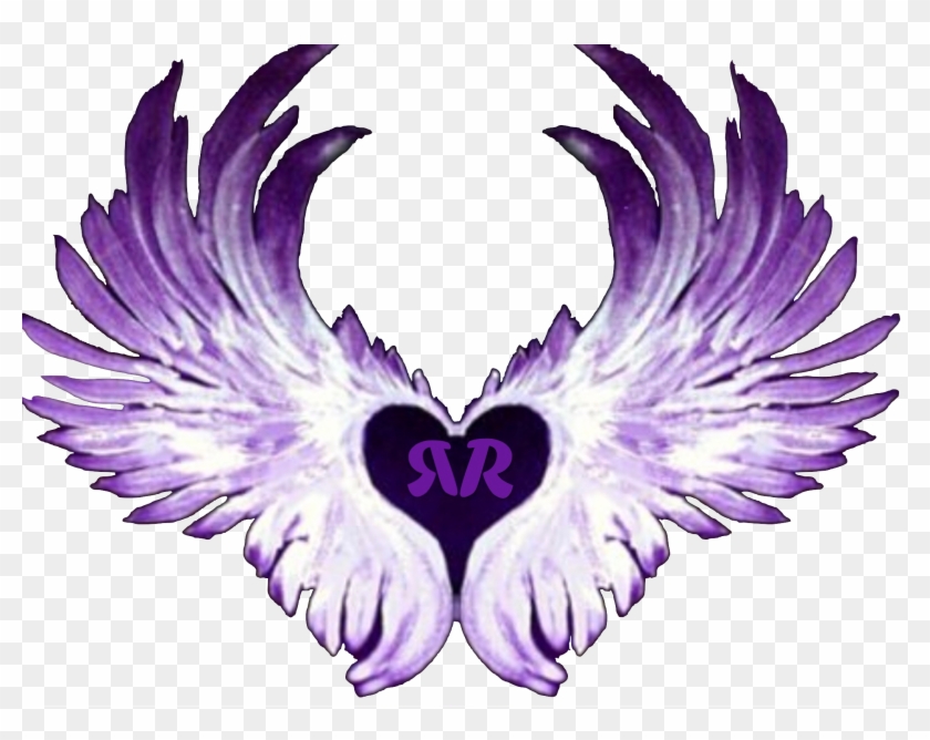 Angel Wings Heart Purple, HD Png Download - 2082x1557 ...