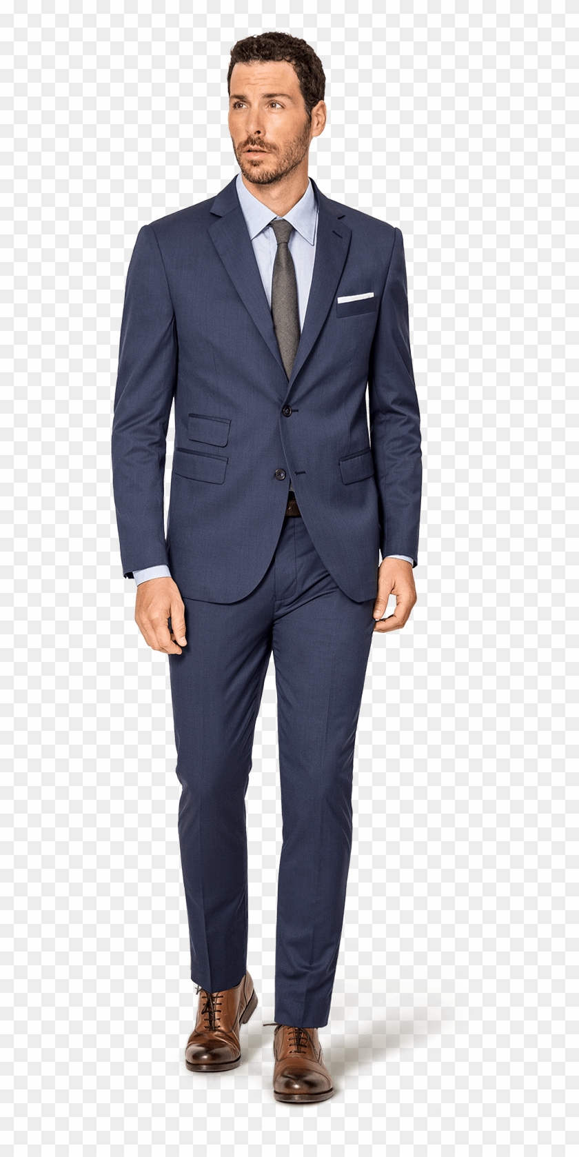 Blue Wool Custom Suit - Traje A Medida Hombre, HD Png Download ...