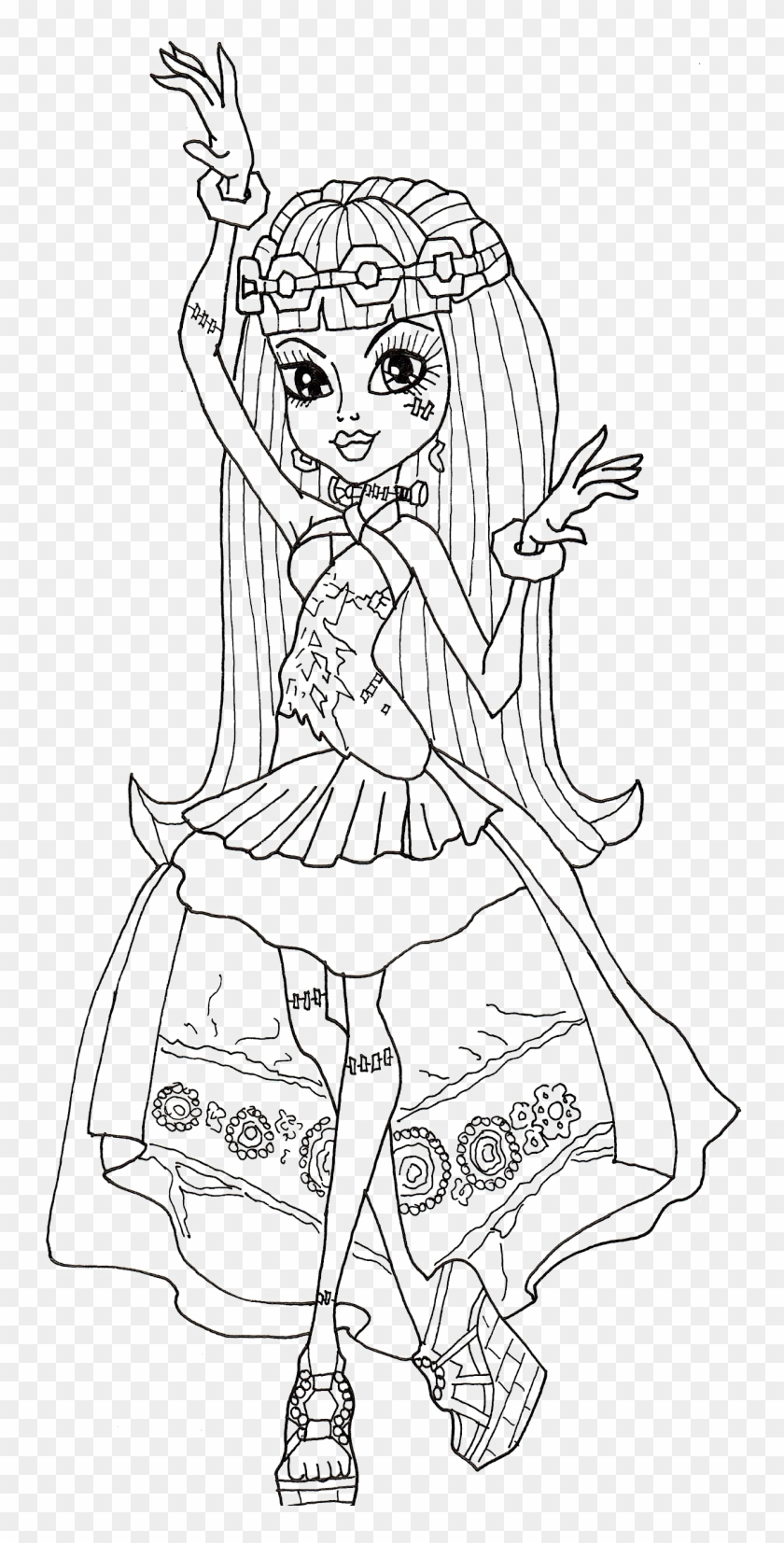 monster high frankie coloring pages