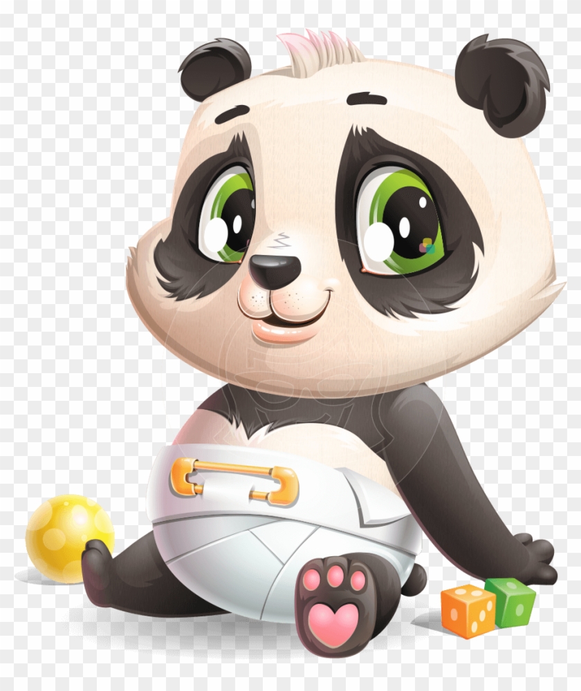 Baby Panda Vector Cartoon Character - Baby Panda Cartoon Character, HD Png  Download - 957x1060(#3985254) - PngFind