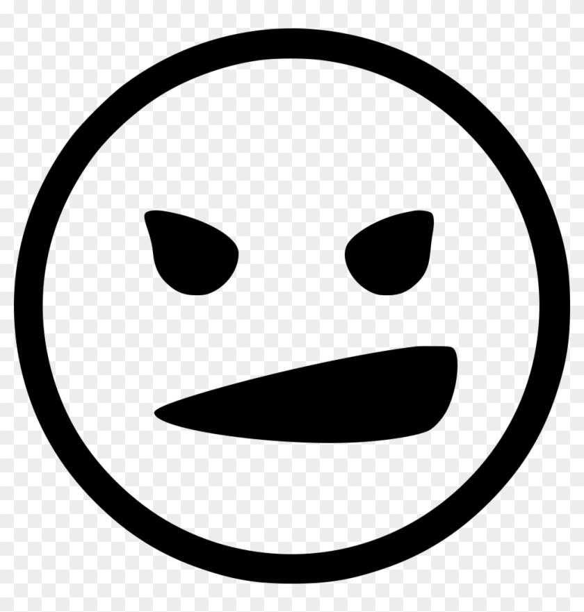 Png File Svg Straight Face Emoji Black And White Transparent Png 980x982 41736 Pngfind