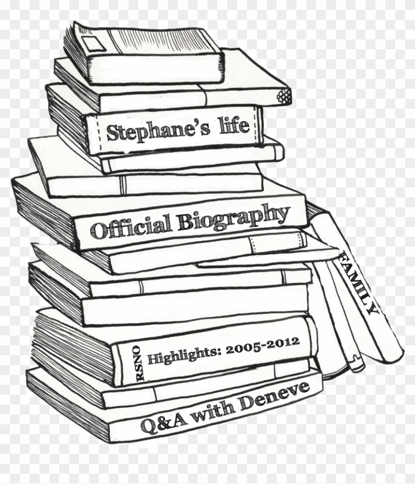 Biography Book Clipart Bw