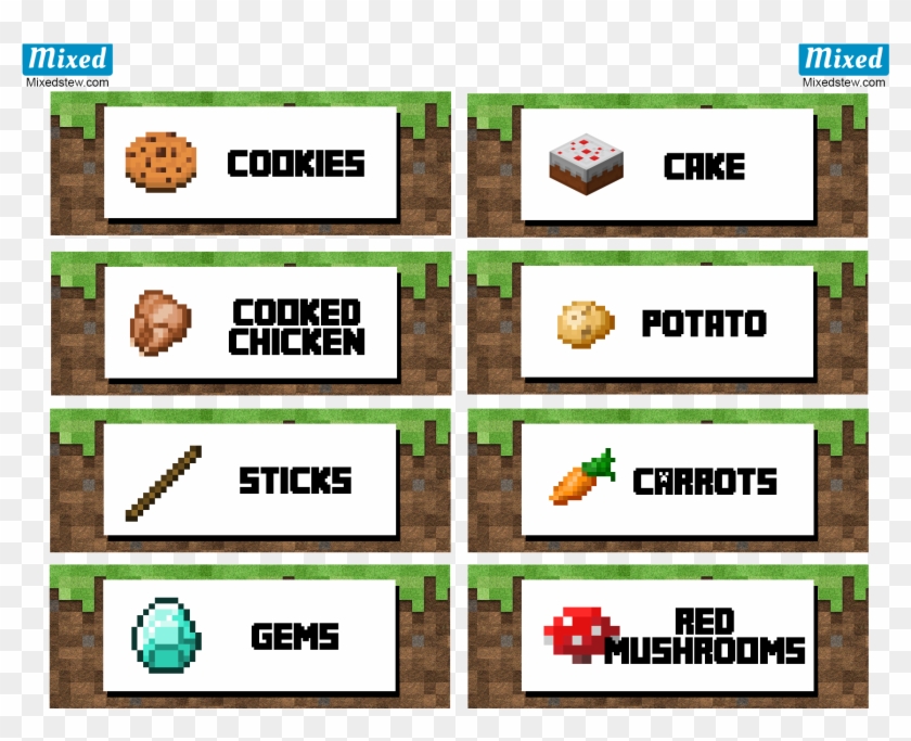 Minecraft Food Labels Chicken, HD Png Download 1769x1350(400375
