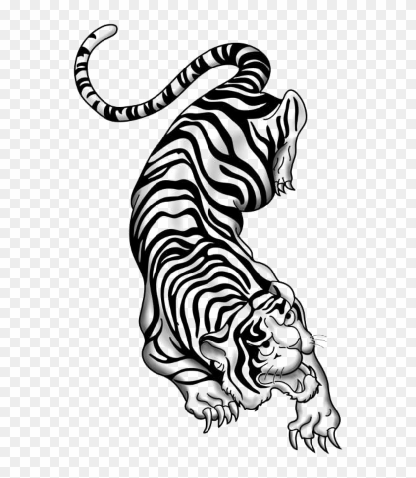 Tiger Tattoo Black White Vector Illustration Stock Vector (Royalty Free)  1196224861 | Shutterstock