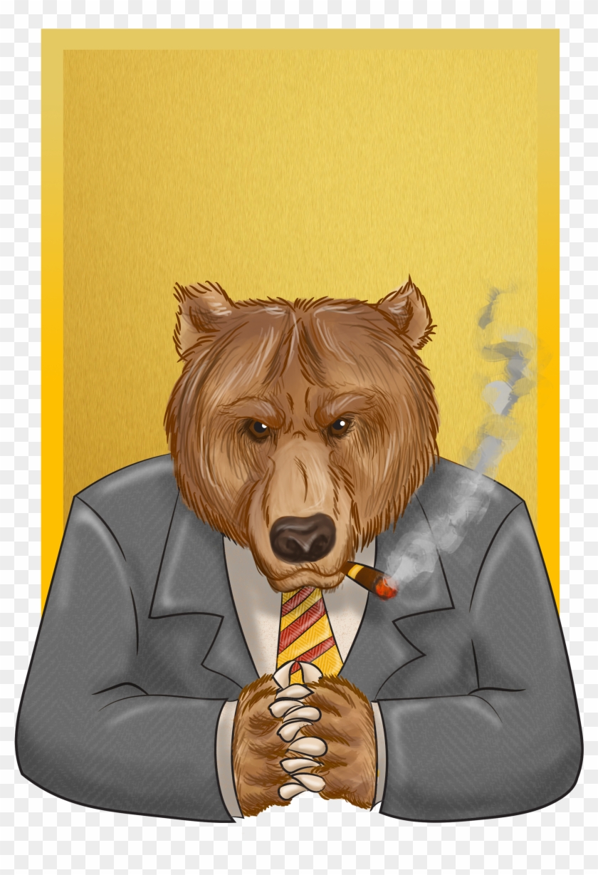 Classy Bear Illustration - Cartoon, HD Png Download - 2480x3508