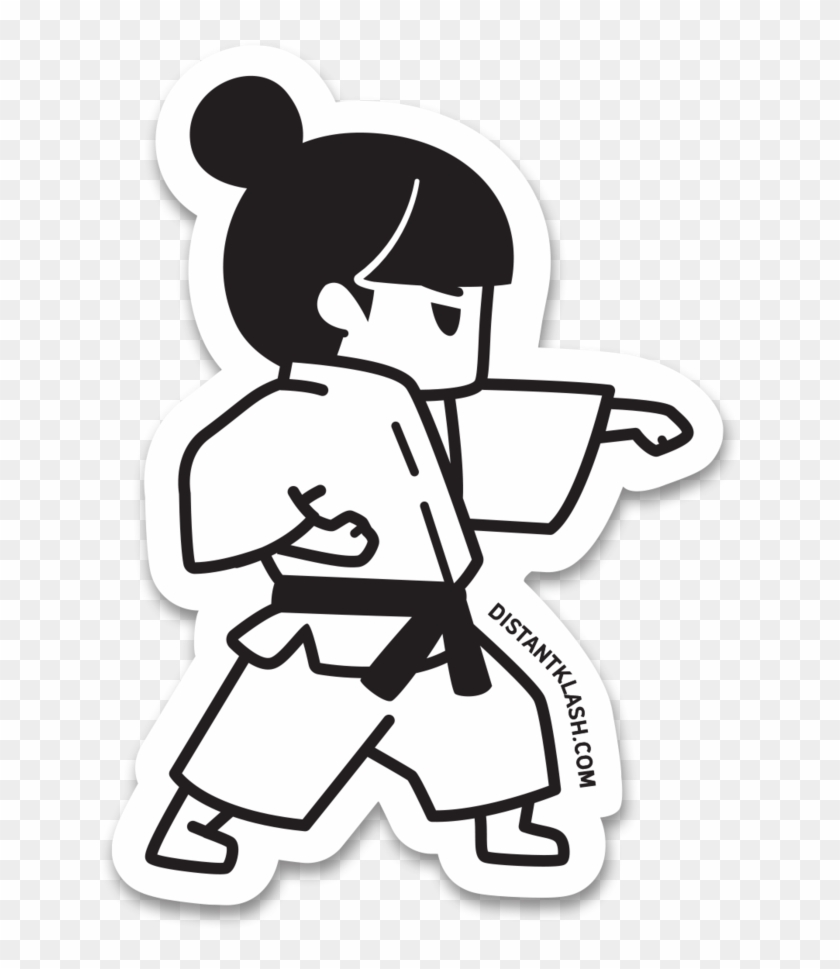 Karate Drawing At Getdrawings - Karate Cartoon Girl, HD Png Download -  1003x1024(#4037179) - PngFind