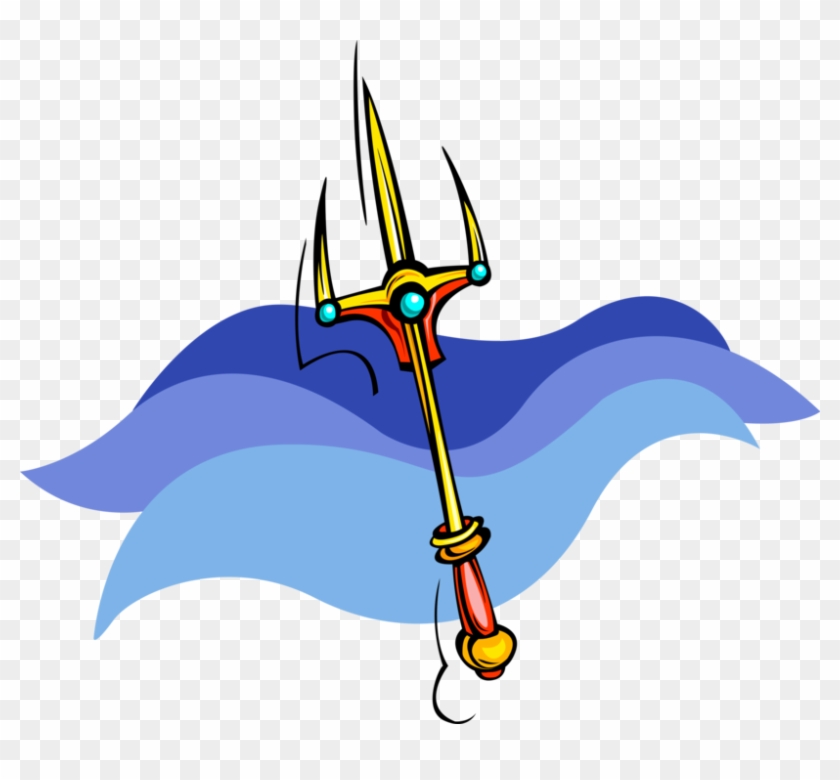 Download Vector Illustration Of Trident Of Poseidon Three-pronged ...