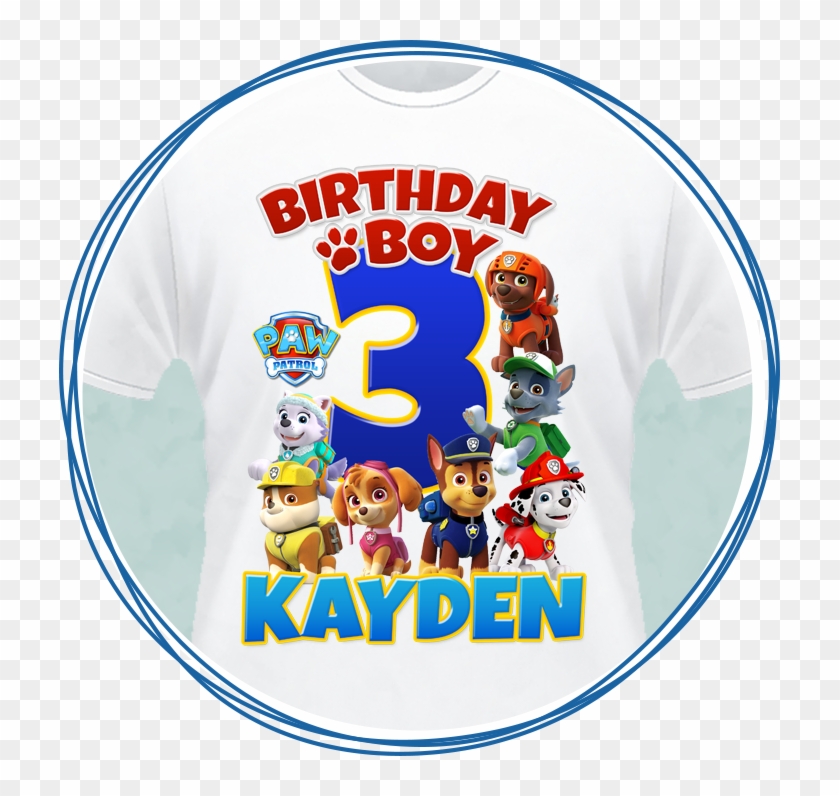 Printable Paw Patrol Birthday Shirt Template Minimalist Blank Printable
