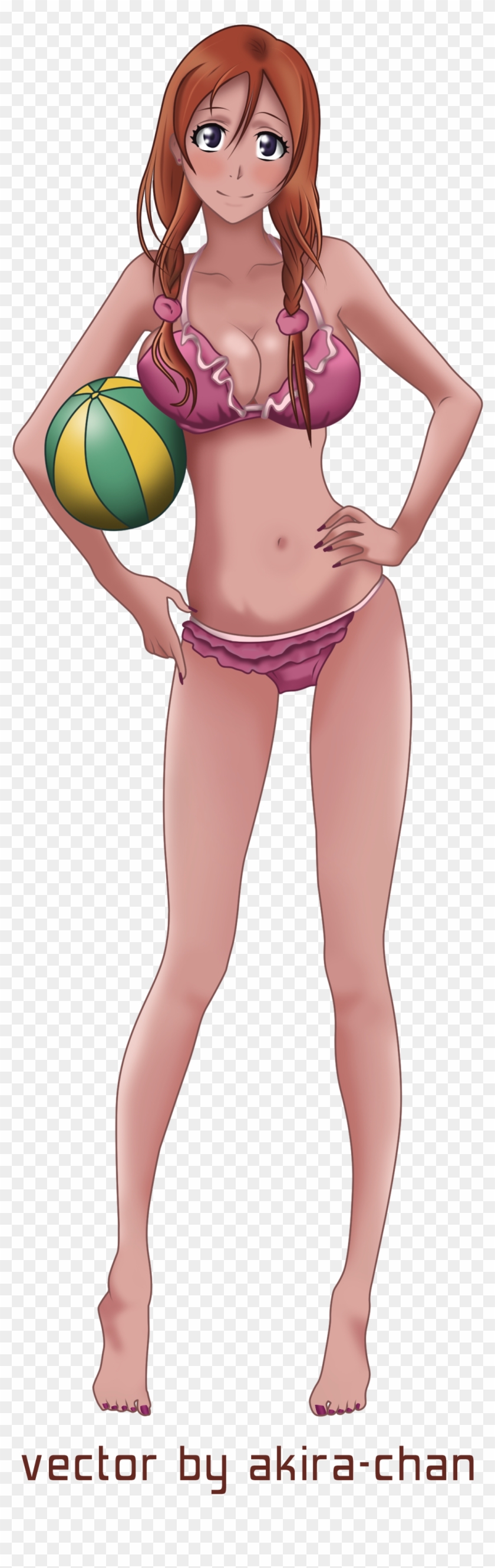 Bikini Bleach Cleavage Vector Inoue Orihime Anime Girls Bleach Anime Girl Png Transparent Png 1093x3414 Pngfind