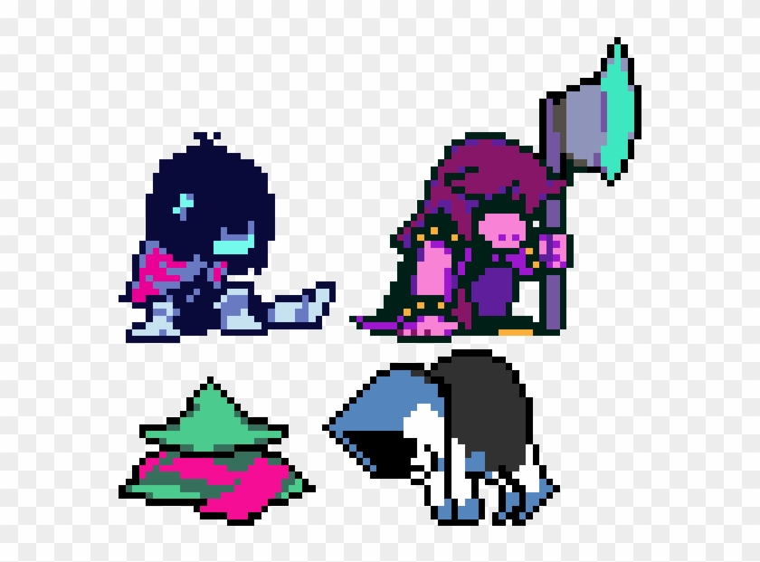 Sprite Sheet 9 Images - Pixilart Deltarune Susie And Kris Sprite Sheet Dark...