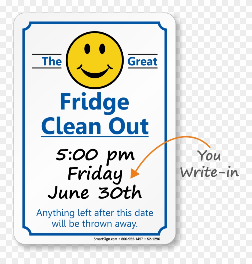 Free Printable Refrigerator Clean Out Sign