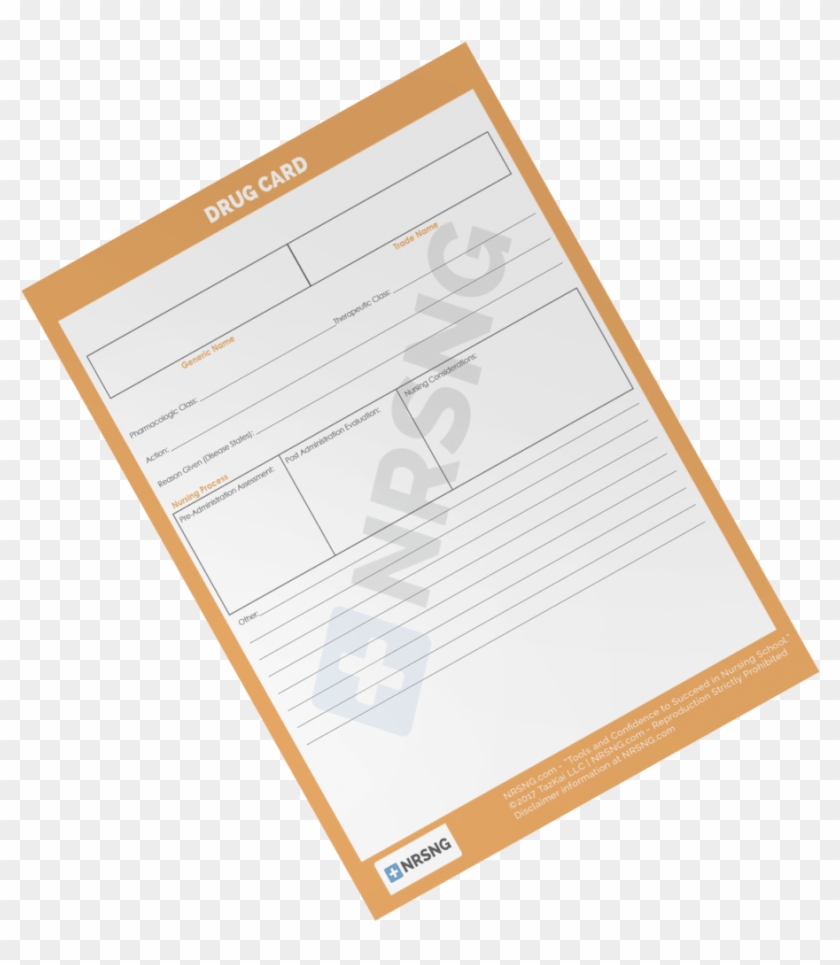 Drug Card Template - Most Common Medication Classes, HD Png Regarding Medication Card Template