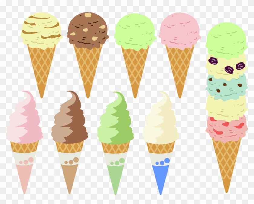 3 Clipart Ice Cream Cone アイス クリーム フリー 素材 Hd Png Download 21x1653 Pngfind