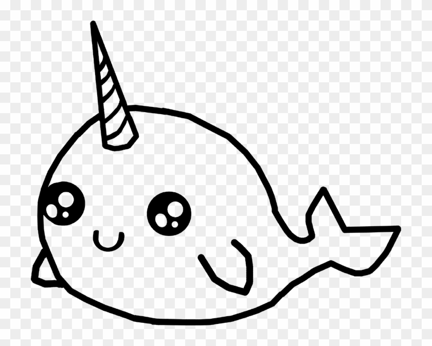 Narwal Kawaii Coloring Pages Cute Narwhal Coloring Pages, HD Png