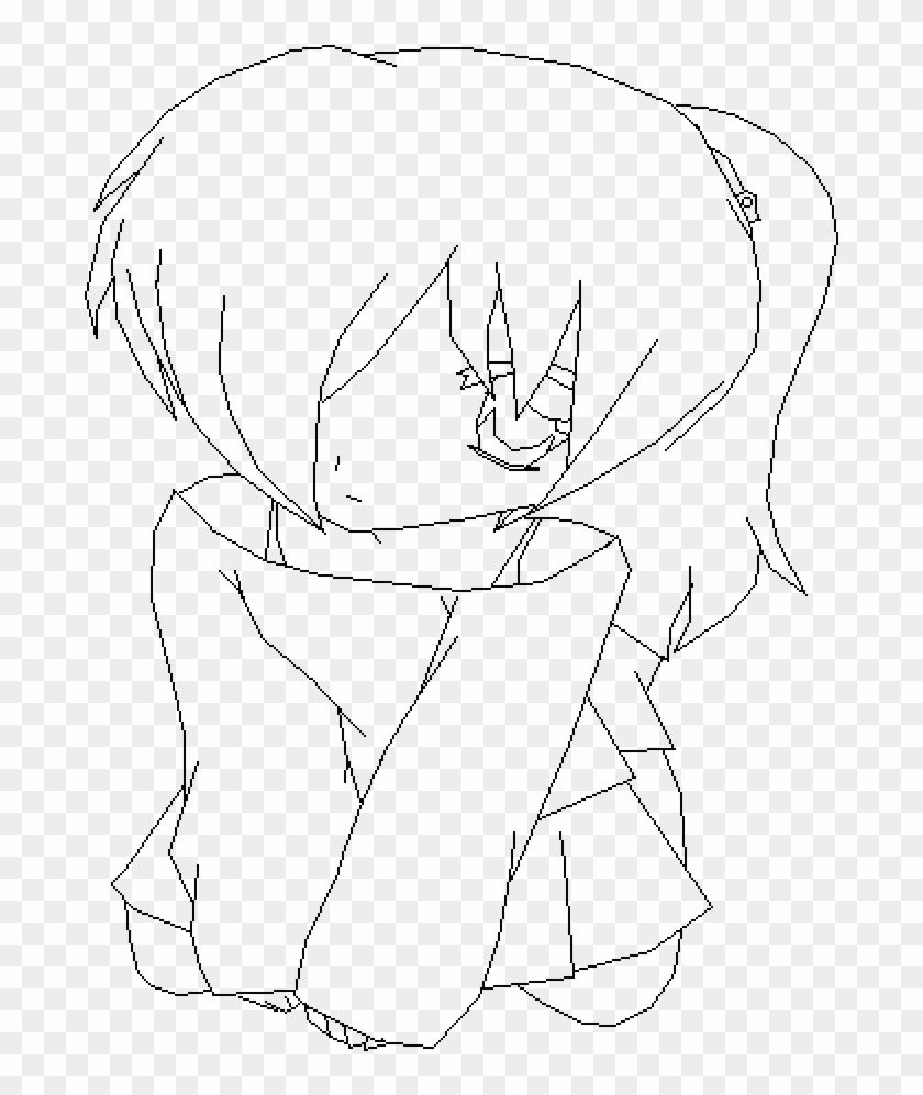 Line Art - Anime Base With Hair, HD Png Download , Transparent Png