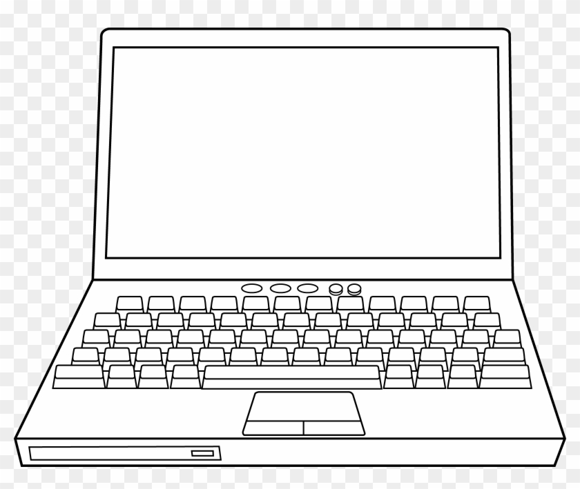 Laptop Computer Clipart Laptop Coloring Black And White