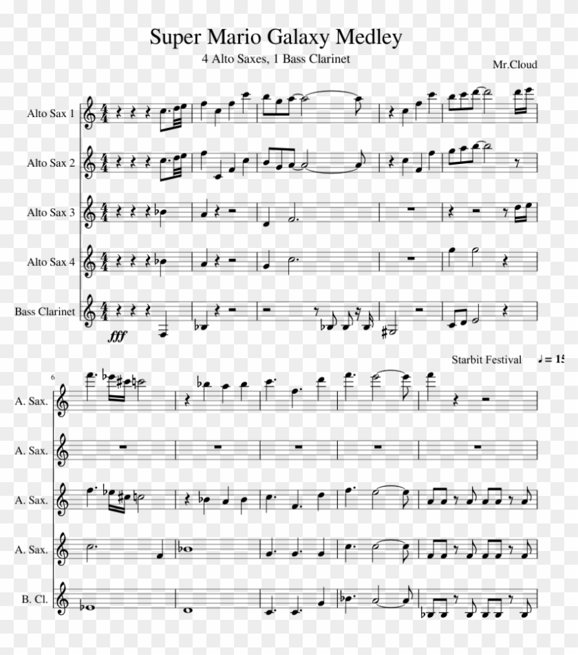 Super Mario Galaxy Medley Sheet Music Composed By Mr Disney Princess Medley Sheet Music Pdf Hd Png Download 850x1100 4105686 Pngfind
