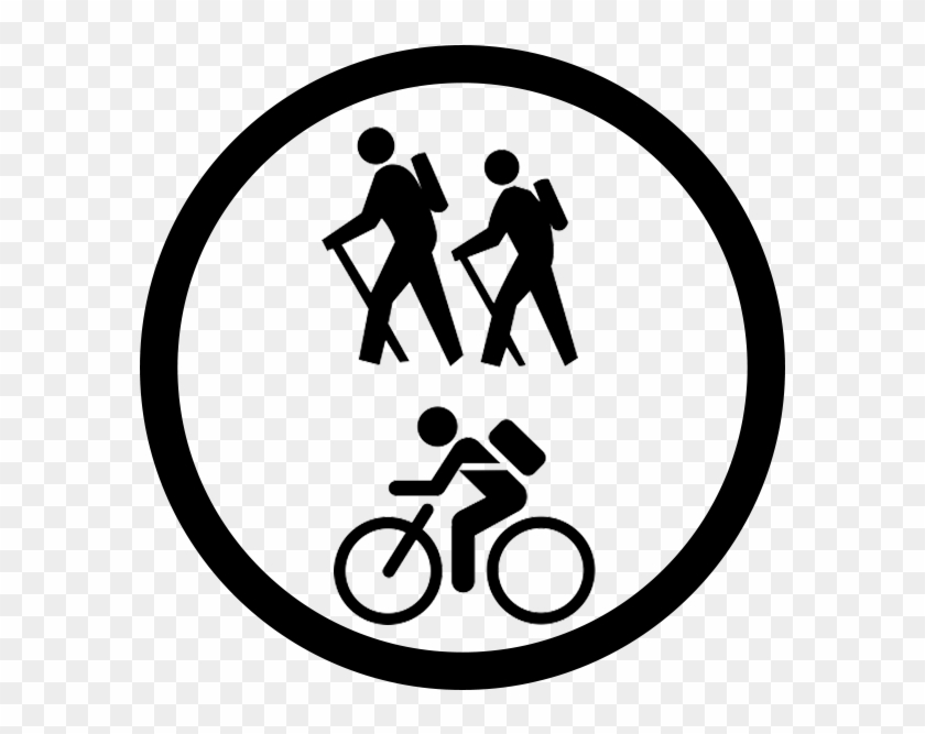 Biking Hiking Icon Hiking Clip Art, HD Png Download 600x586
