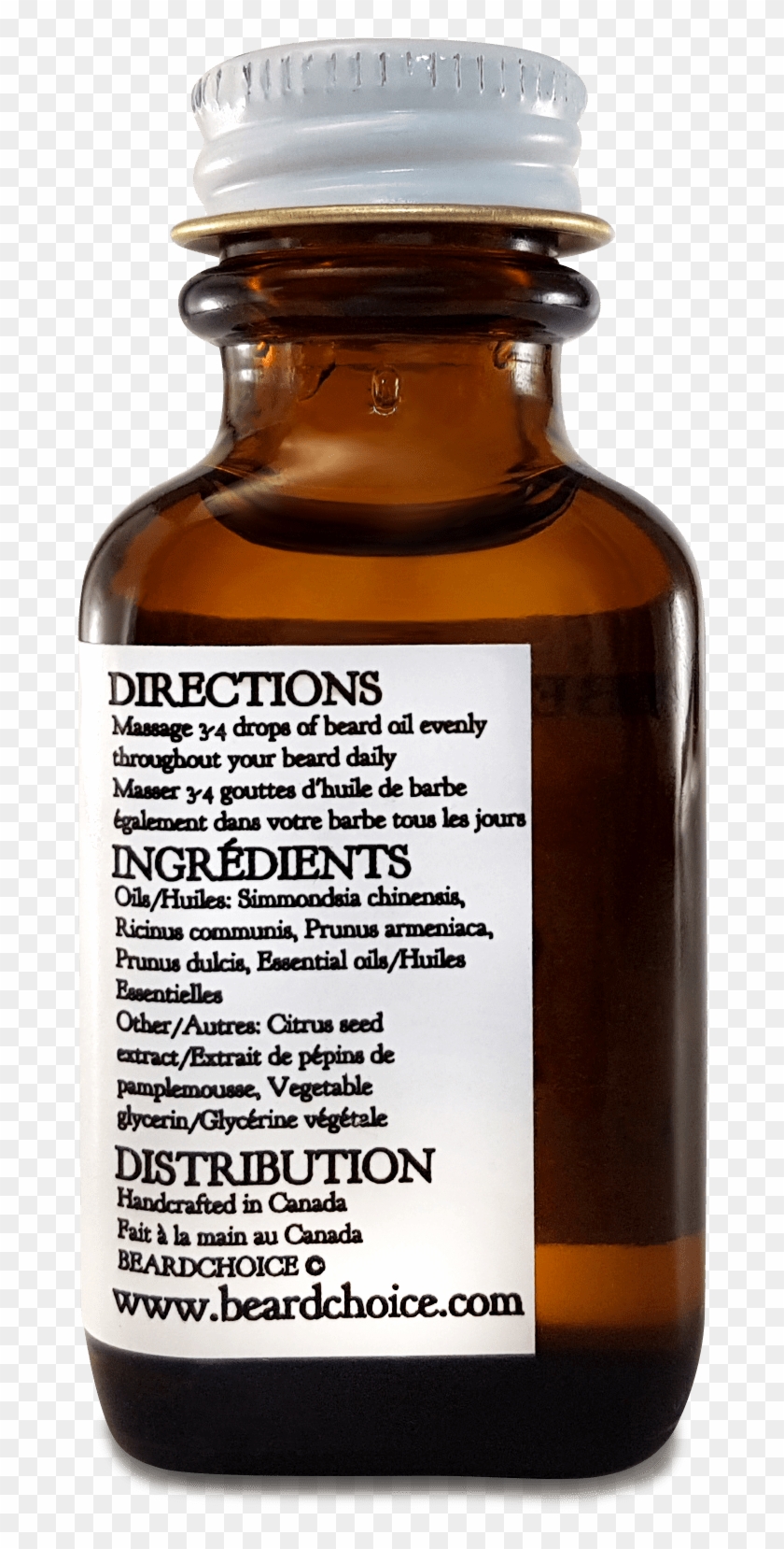 Plain White Beard Oil - Glass Bottle, HD Png Download - 2160x2160