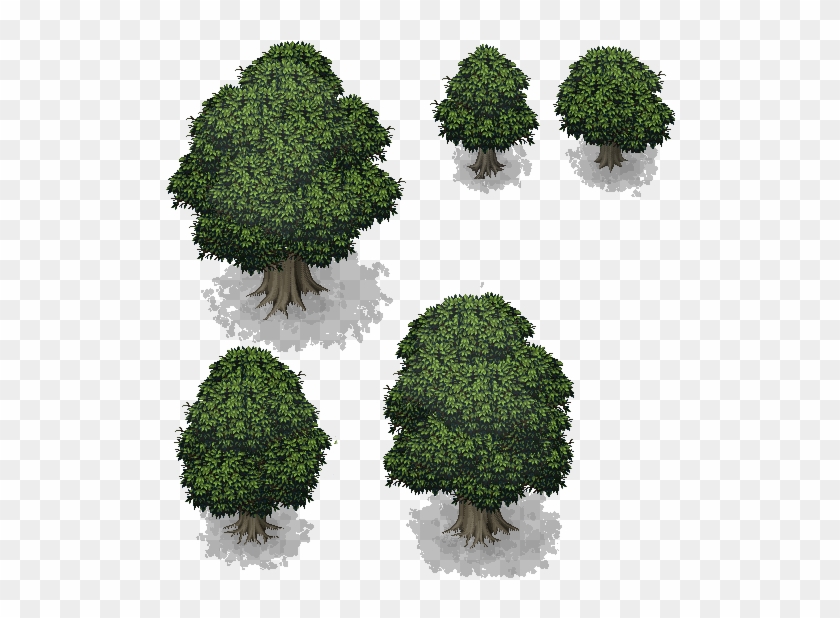 Green Trees With Shadows For Parallax Mapping Or Rpg Rpg Maker Mv Tree Tileset Hd Png Download 768x768 Pngfind
