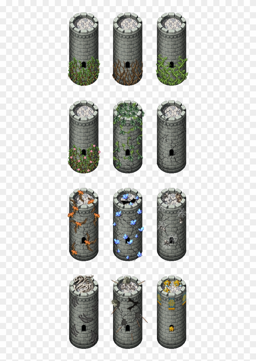 Buildings01 Towers3 Rpg Maker Mv Tower Tileset Hd Png Download 432x1152 Pngfind