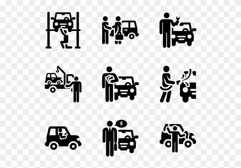 Garage Pictograms Png Car Garage Transparent Png 600x564