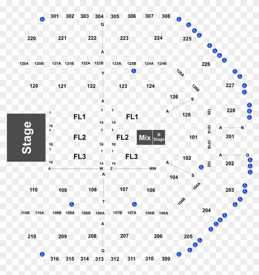 Van Andel Seating Chart With Rows