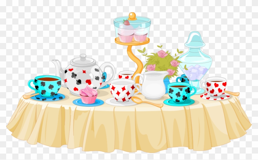 Tea Party Cupcake Clip Art Tea Party Table Clipart Hd Png Download 942x540 4213157 Pngfind