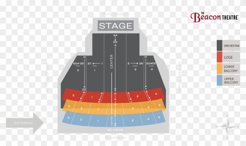 Beacon Theatre Seating Chart And Map Seat Number Theater Hd Png 1750x984 4241900 Pngfind
