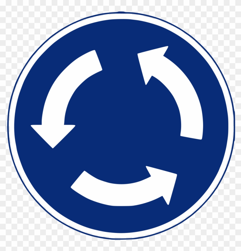 Intersección De Sentido Giratorio Obligatorio - Señales De Trafico