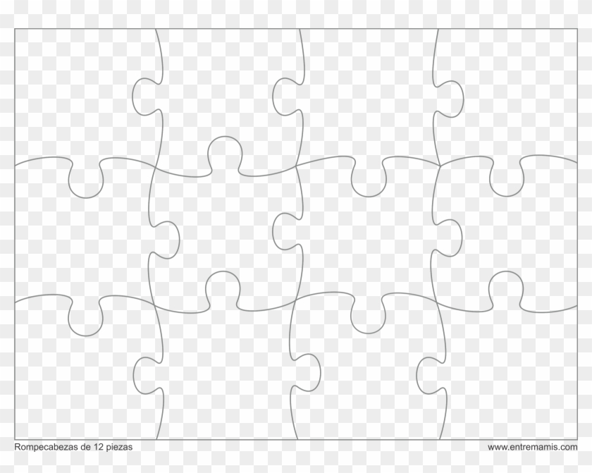 Rompecabezas Png - Rompecabezas De 12 Piezas Para Imprimir, Transparent Png - 1600x1203(#4248374) -