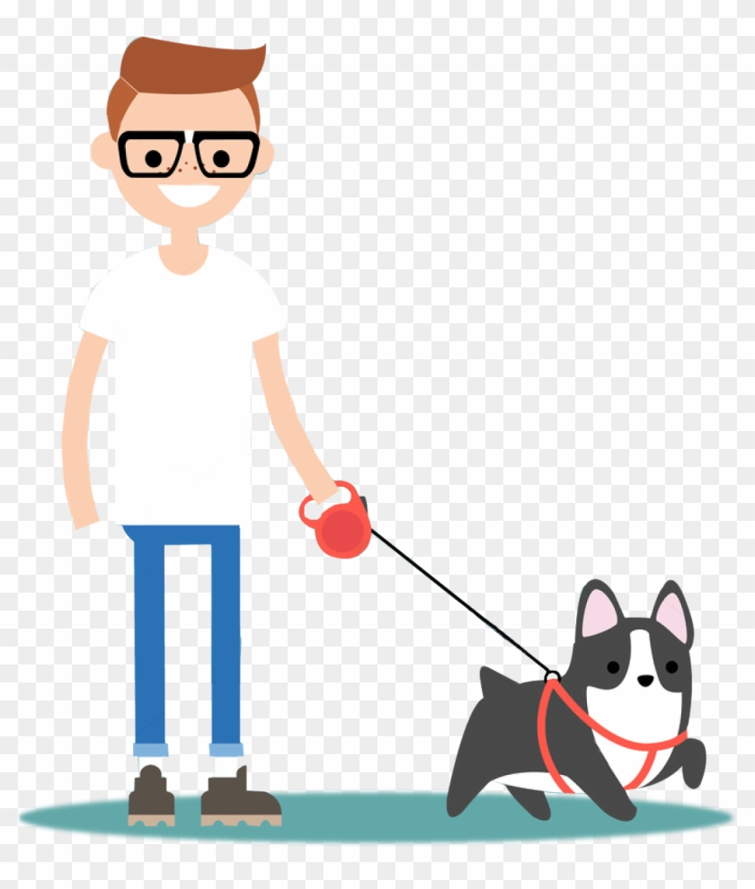 Dog Walker - Cartoon Dog Walking Png, Transparent Png - 1074x1276(#4250576)  - PngFind