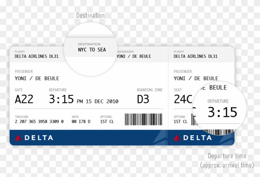 delta airlines ticket number on boarding pass